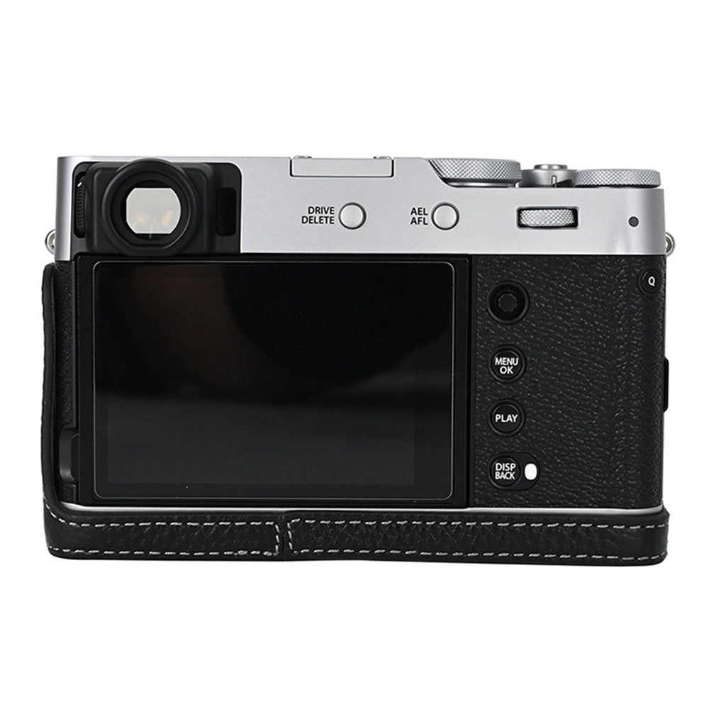 For Fujifilm X100VI Camera Half Body Cover Genuine Cow Leather Bottom Case For Fujifilm X100VI Camera Half Body Cover Genuine Cow Leather Bottom Case